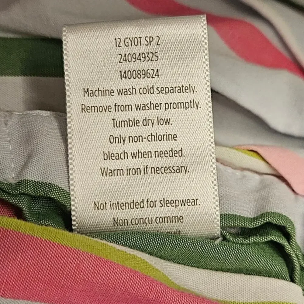 Gymboree White, Pink,‎ and Green Striped Dress Size 2T